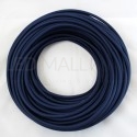 Cavo elettrico tondo tessuto effetto seta colore Blu abisso 6,2 mm 2x0,75