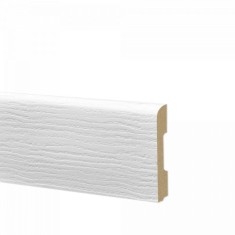Battiscopa decorativo in Duro Polimero Bianco Venato 2000x68x10 mm mm (2pz da 1m)