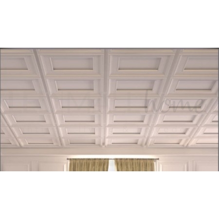 Pannelli decorativi per soffitti e pareti in duropolimero 4pz 40x40cm