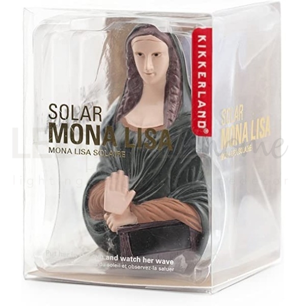 Statuina Mona lisa con pannello solare