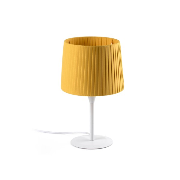 SAMBA S Mini lampada da tavolo bianca/bordata giallo
