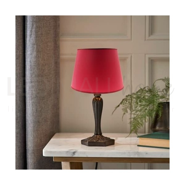 Paralume per lampada da tavolo o piantana in tessuto diam 16cm bordeaux