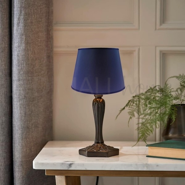 Paralume per lampada da tavolo o piantana in tessuto diam 30cm blu